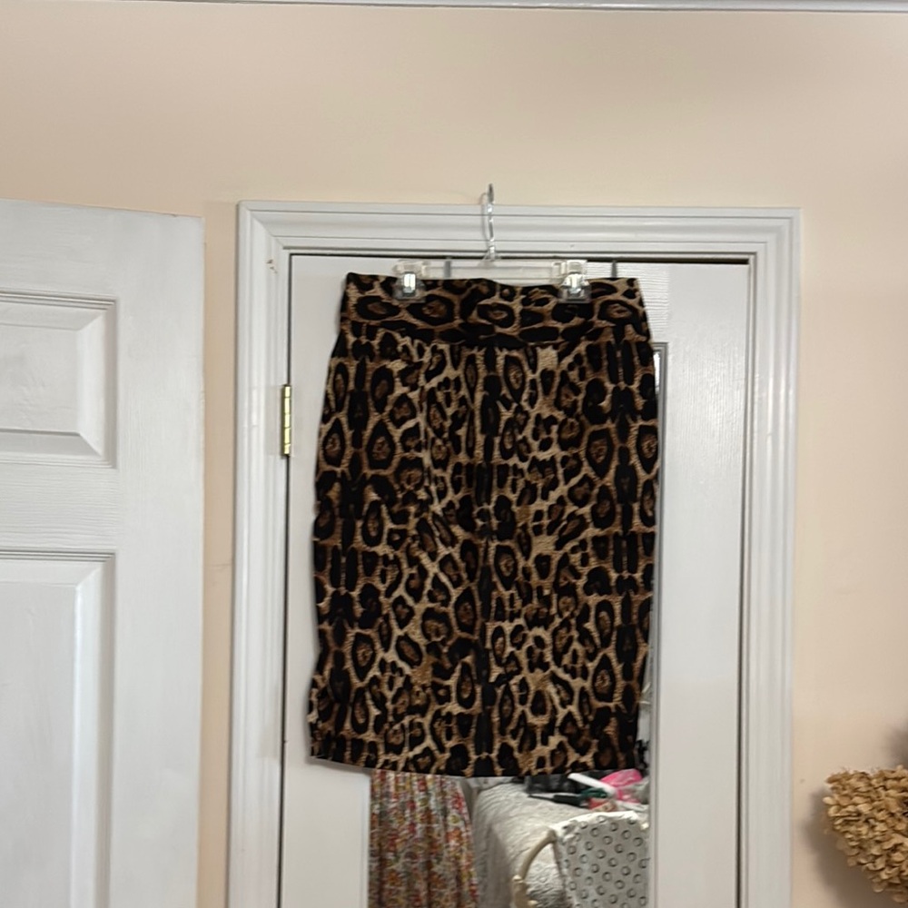 Grace Elements Black and Brown Knee-Length Pencil Skirt